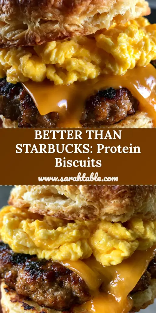 A tall gourmet breakfast biscuit sandwich held in a hand, featuring flaky layers, melted cheddar, and folded egg biscuits.