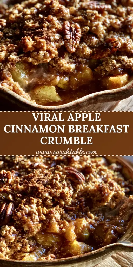 A bubbling Breakfast Crumble in a ceramic dish with golden oat clusters and maple glaze. (Breakfast Crumble)