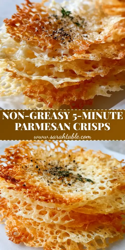 A stack of ultra-thin, lacy Parmesan crisps with golden amber edges and visible black pepper on white parchment paper. (Parmesan crisps recipe)