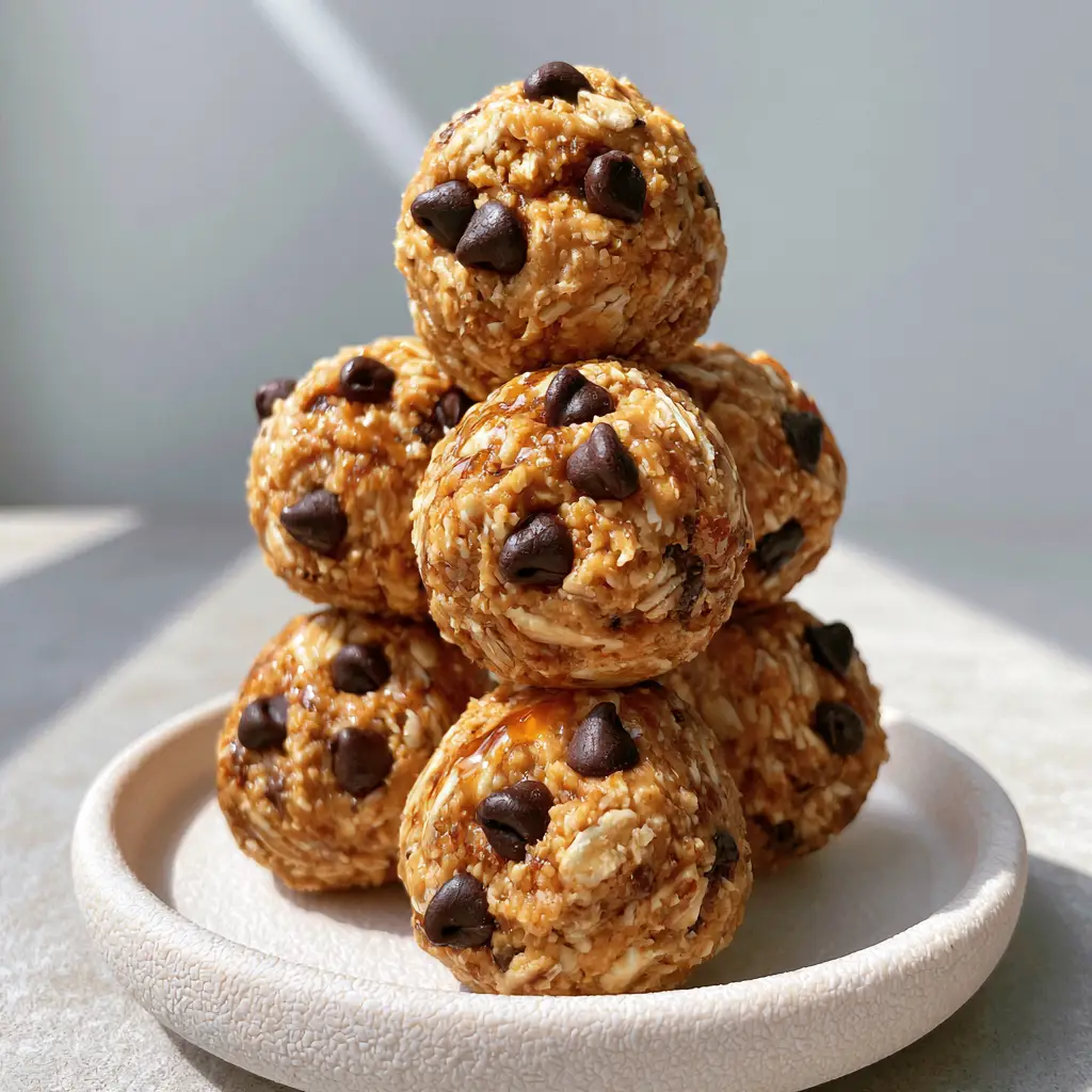 Energy Oatmeal Balls: The Ultimate No-Bake Peanut Butter Snack 1 Energy oatmeal balls arranged on a minimalist white plate under natural daylight. (energy oatmeal balls)