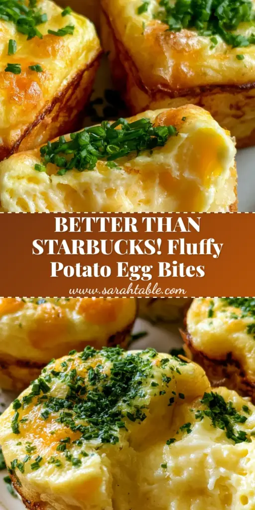 A close-up shot of square potato chive egg bites with a crispy golden-brown hashbrown crust and toasted white cheddar on top.