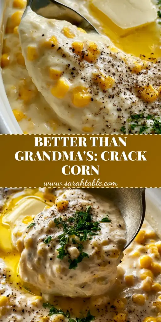 Creamed Corn: The Ultimate Slow Cooker Velvety Side Dish 4 A large silver spoon lifting a thick scoop of velvety creamed corn from a white slow cooker, topped with a pool of melted butter and cracked black pepper. (creamed corn)