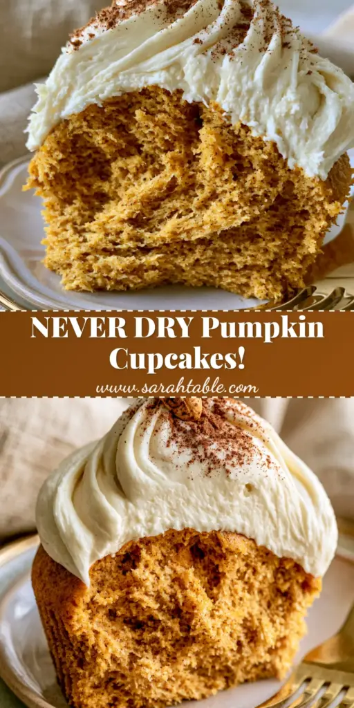 Pumpkin Cupcakes with Velvety Cream Cheese Frosting 4 A batch of pumpkin cupcakes featuring thick cream cheese frosting swirls, cinnamon dusting, and toasted pumpkin seed garnishes on a neutral background.