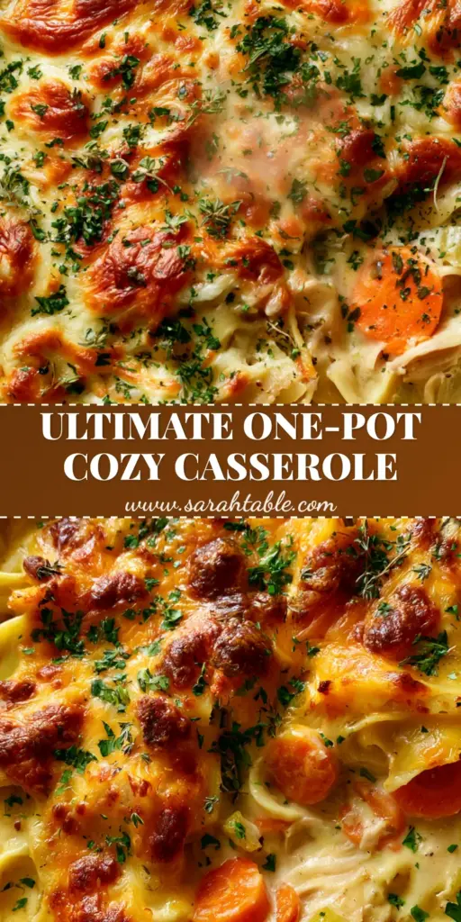 Comfort food recipes: The Ultimate Creamy Cheddar Chicken and Noodle Bake 4 A bubbling chicken and noodle casserole with a toasted golden cheese crust and fresh parsley. (comfort food recipes)