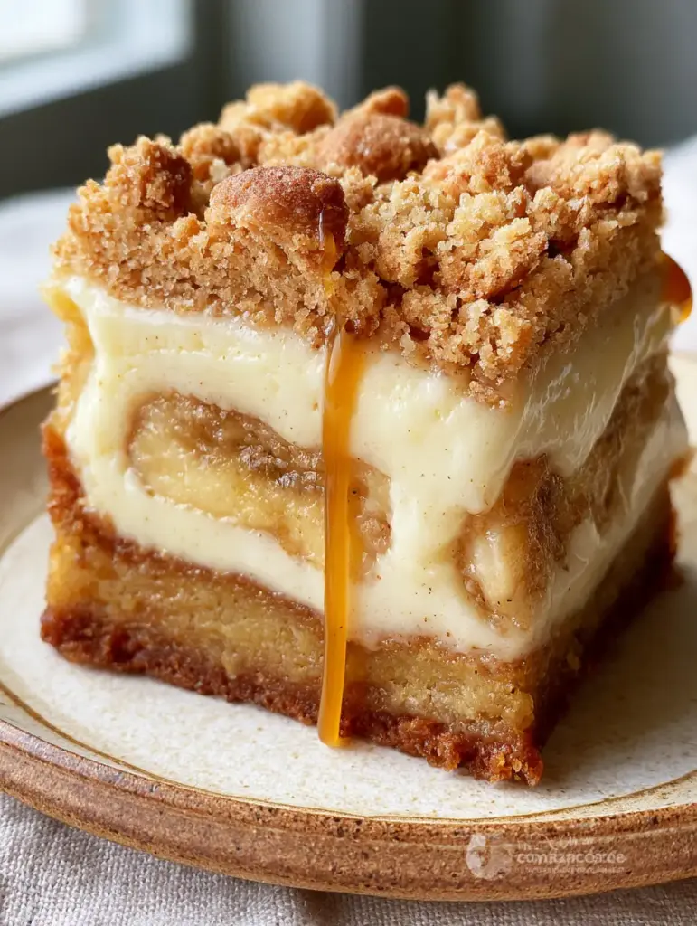 Banana Pudding Brownies with Chessmen Cookie Crust 1 Top-down view of Banana Pudding Brownies showing the crisp Chessmen butter cookie crust.