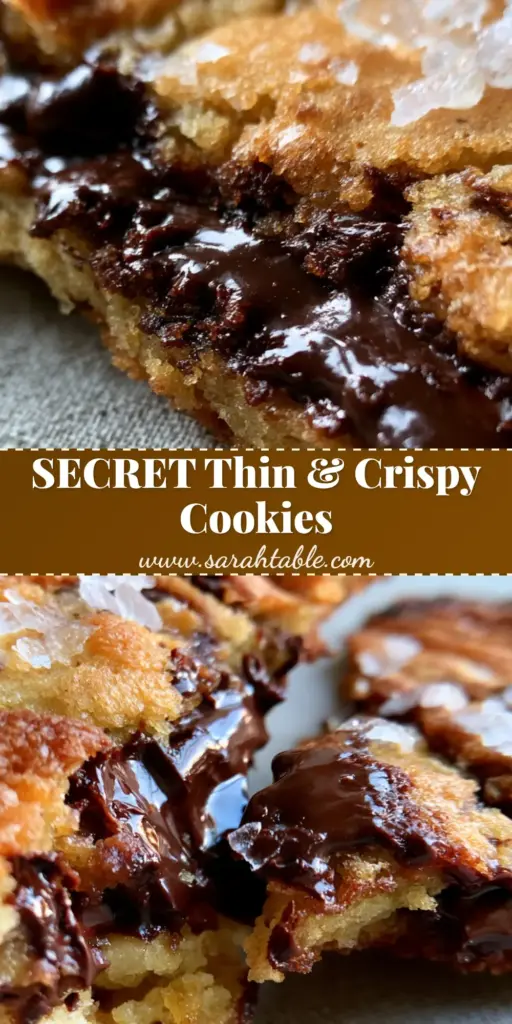 A stack of ultra-thin crispy chocolate chip cookies with rippled edges and dark chocolate pools on a grey linen background.