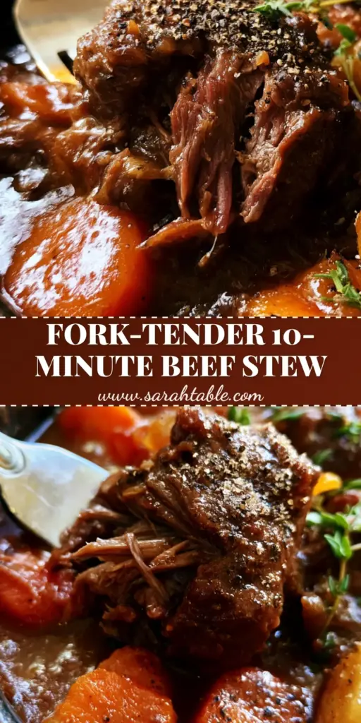 beef stew: The Ultimate Slow-Braised Comfort in a Mahogany Gravy 3 A rustic dark stoneware bowl filled with a thick, hearty beef stew featuring mahogany gravy and fresh thyme sprigs.
